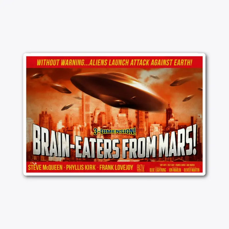 Brain-Eaters from Mars Retro Poster II