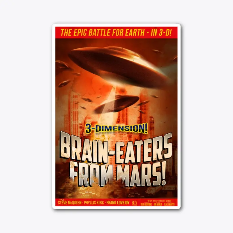 Brain-Eaters from Mars Retro Poster I